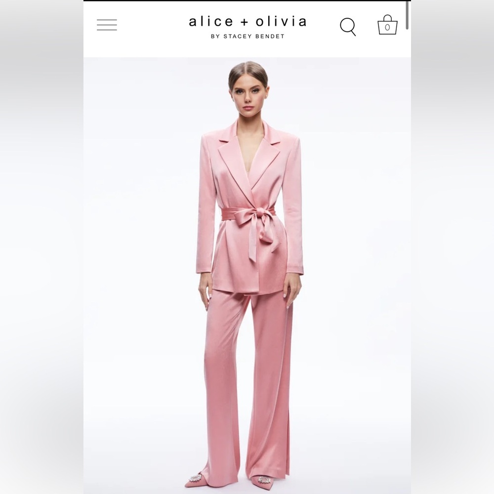 Alice + Olivia Pink Blazer and Suit Jacket Set